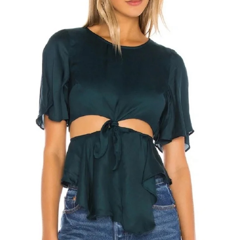 Tularosa Cassidy Top in Teal from Revolve